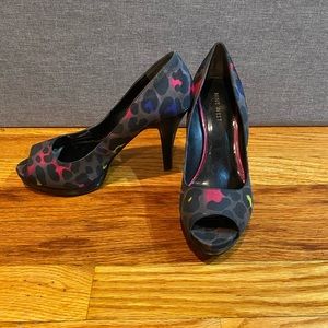 Nine West peep toe platform heels